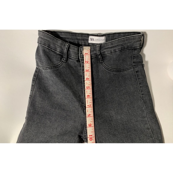 Zara High Rise Skinny Jeans in Grey Sz 4 - Picture 6 of 9